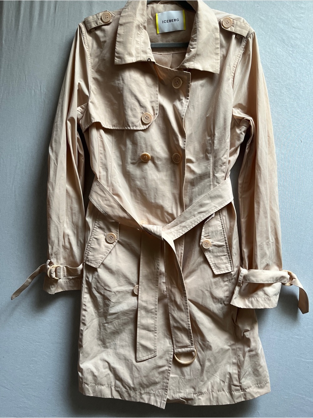 Iceberg Women's Beige Double Breasted Trench Coat 6